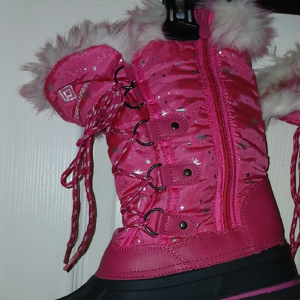 Pink Fur-Lined Winter Boots